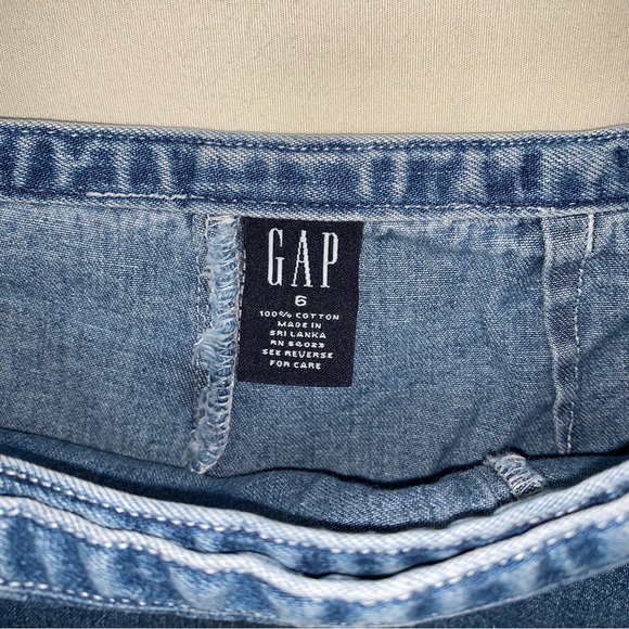 💥$3💥 GAP Denim Jean Skort Skirt Girl’s 6 Wrap Summer Classic Shorts Cute Fall - Picture 8 of 10